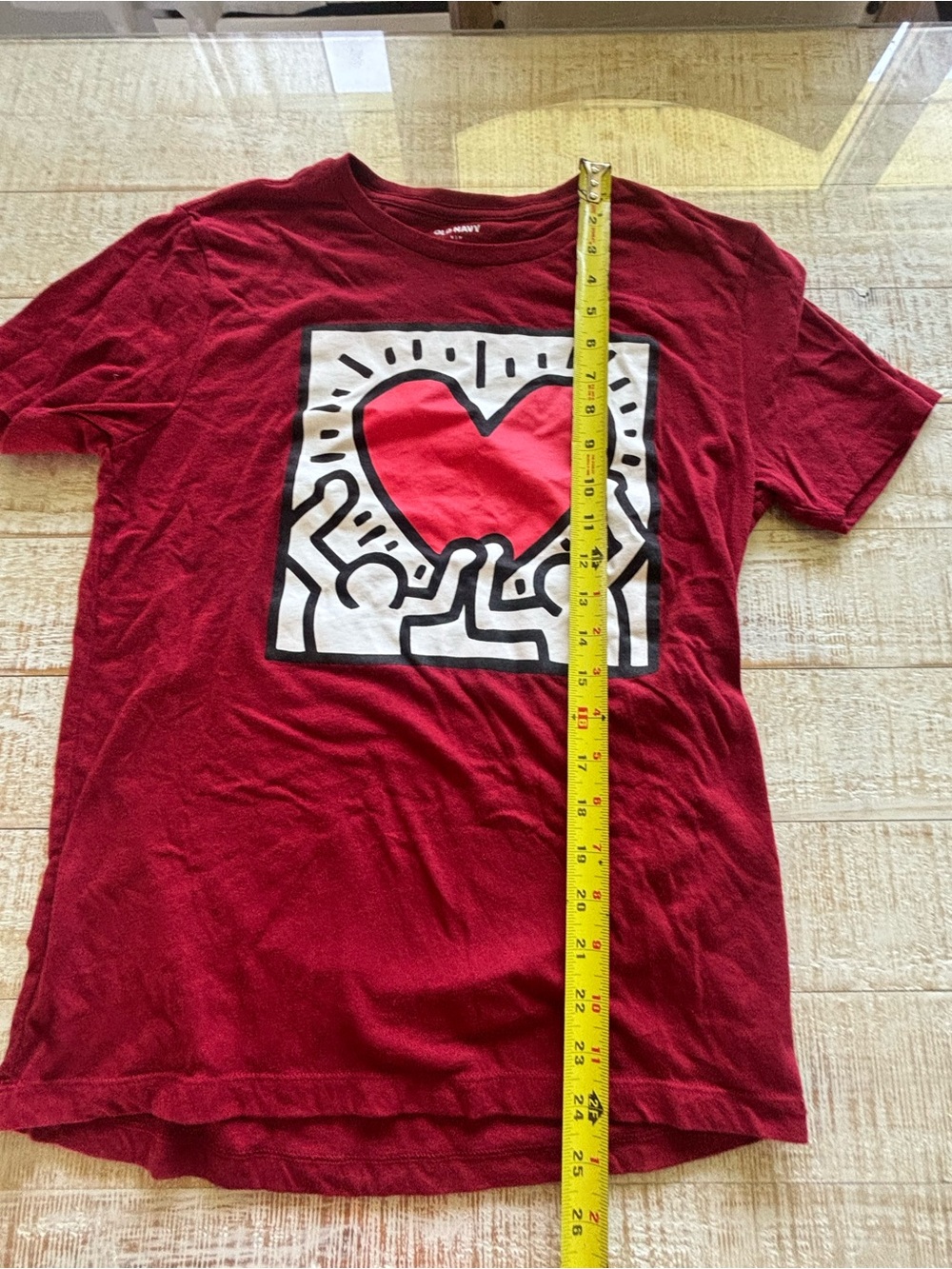 2 for 15 Red Graphic T-Shirt with White and Black Accents